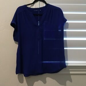 Apt. 9 Cobalt Blue Short Sleeve V-Neck Blouse
